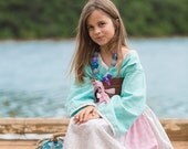 Organic Cotton Kimono Dress, Little Mermaid, by SunLoveShirts