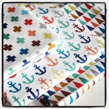 anchors aweigh - fat quarter - anchor fabric - nautical fabric