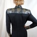 Vintage Studded Bedazzled and Leather Black Spandex Stirrup Jumpsuit