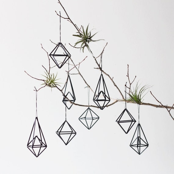 Himmeli Ornament set of 8  / Modern Hanging Mobile / Geometric Sculpture