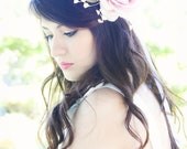 Silk Chiffon Rose, Bridal Accessories, wedding Flower Hair Clip, Bridal Hair Clip, Flower for Hair