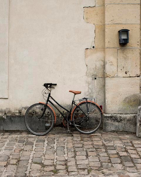 Paris Bicycle photography, French Wall Decor, Beige, Brown, Black bike print, Le Tour de France,10x8 - Raceytay