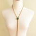 Vintage Gold and Turquoise Bolo Tie // Metal Necklace