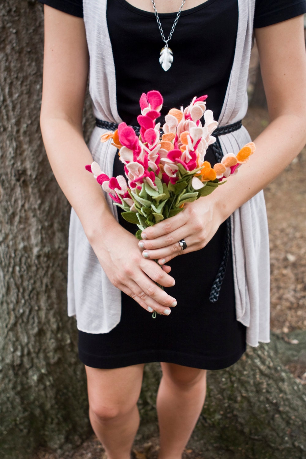The Cee Wildflower Wedding Bouquet - Felt Flower - Custom -