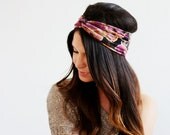 Purple Floral - Turban Style Headband