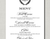 Laurel Wreath Menu - Set of 75 Custom Menus for Weddings, Events, Parties and More - by Flair Designery Il_170x135