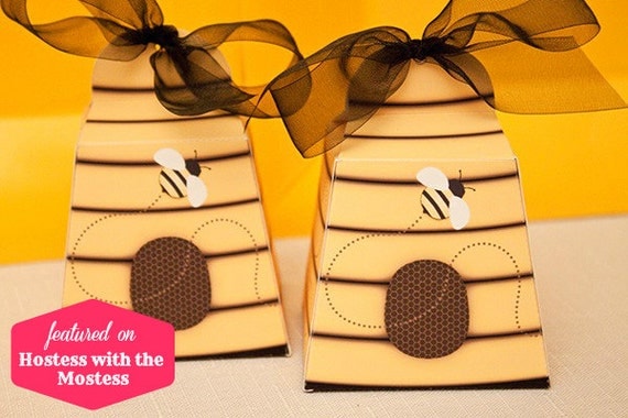 BEEHIVE Favor Box - DIY Printable PDF Il_570xn