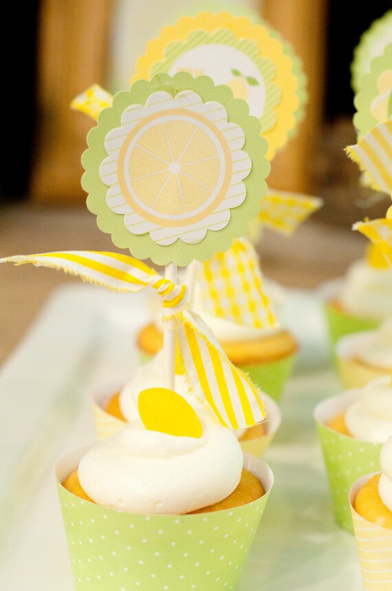 Lemon Party PRINTABLE 'Pucker Up' Party Circles by Love The Day Il_570xn
