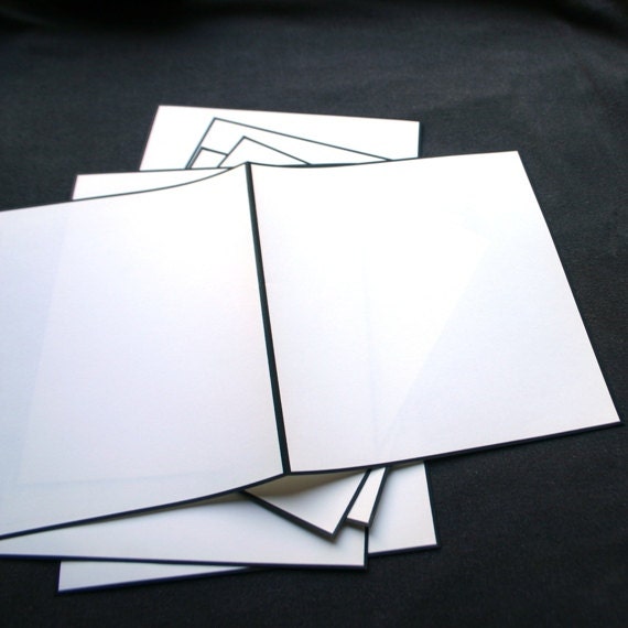 Mourning stationery. Black and white antique sheets of laid paper.