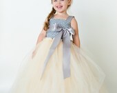 Anastasia Flower Girl Tutu Dress with Customizable Sash