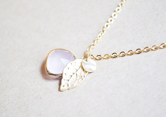 Frosted Pink Stone Cluster Necklace