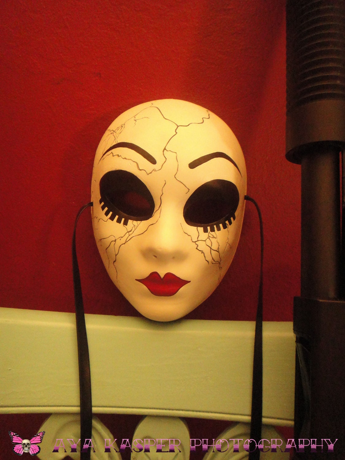 Dollface Mask - Cracked design Twisted Metal Cos play Doll face mask