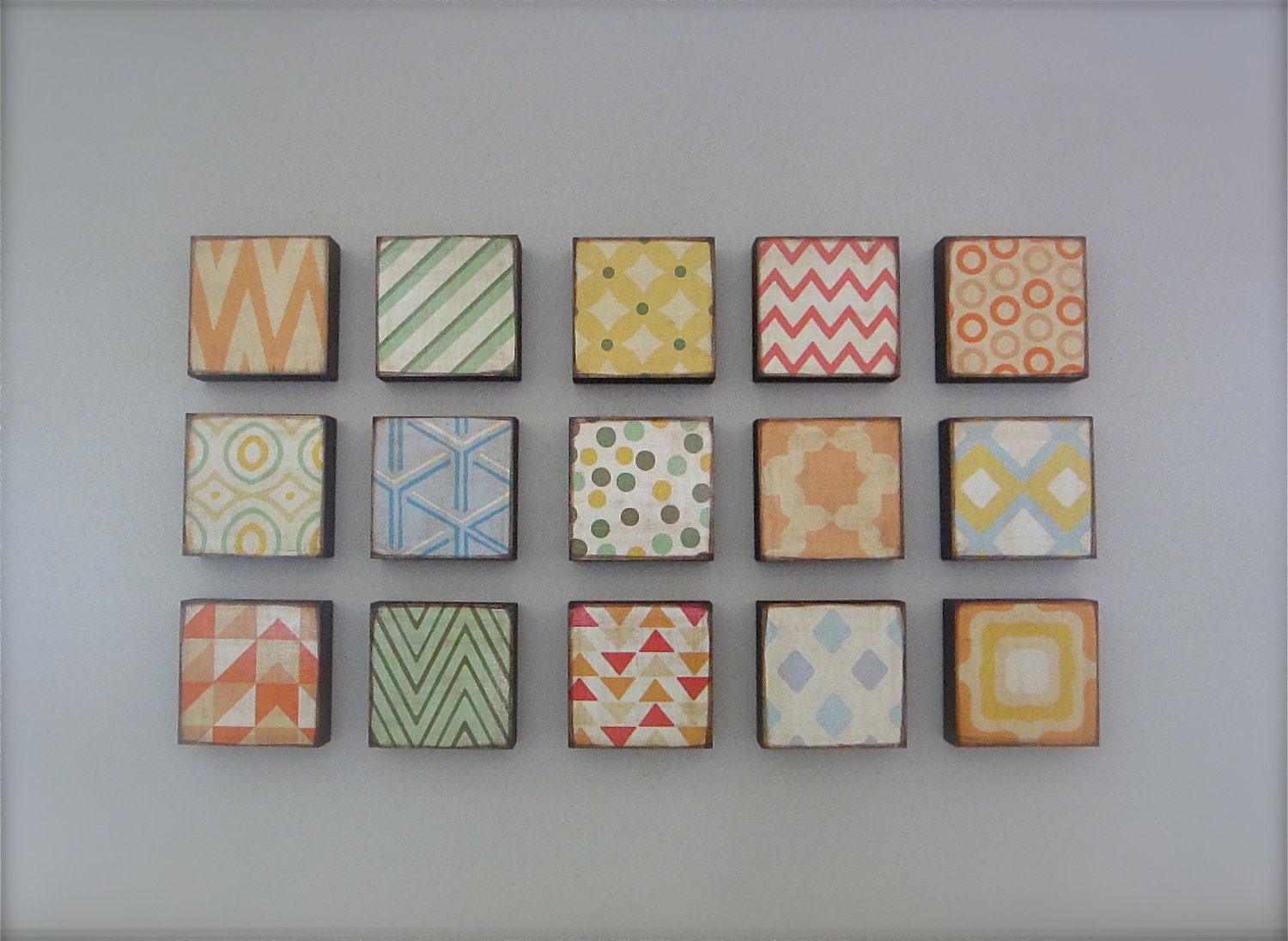Modern Wall Decor l Art Block l Choose (15) FIFTEEN of our Custom Designs 5x5 wood geometric nature animal colorful  redtilestudio