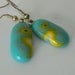 Boho Sunshine Fused Glass Dangle Earrings