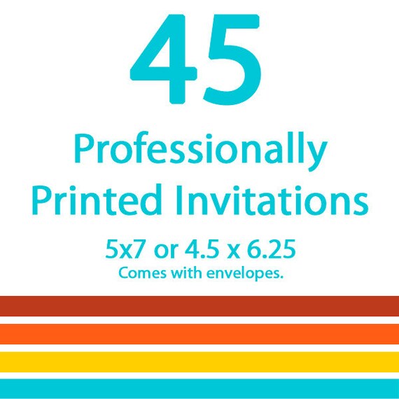 Professional Printing of 45 Invitations Il_570xn