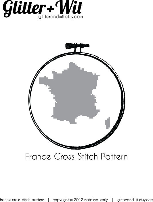 France Cross Stitch Pattern PDF