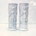 Ceramic Flower Vases, Tall Decorative Vases, Beach Cottage Decor, Fairy / Blue