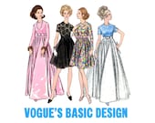 1960s High Waist Evening Dress Pattern Vogue 2236 Bust 38 Womens Vintage Sewing Pattern Formal Wedding Bridal