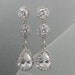 Dangle Crystal Bridal Earrings Wedding earrings Long Bridal earrings Bridesmaids Swarovski Wedding Jewelry,  Long Crystal Stud Earrings