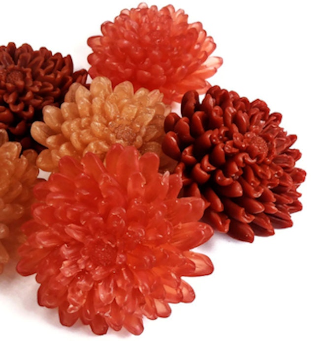 Fall  Soaps - Autumn Chrysanthemum Soaps - Decorative Fall Gift Soaps - EcoChicSoaps