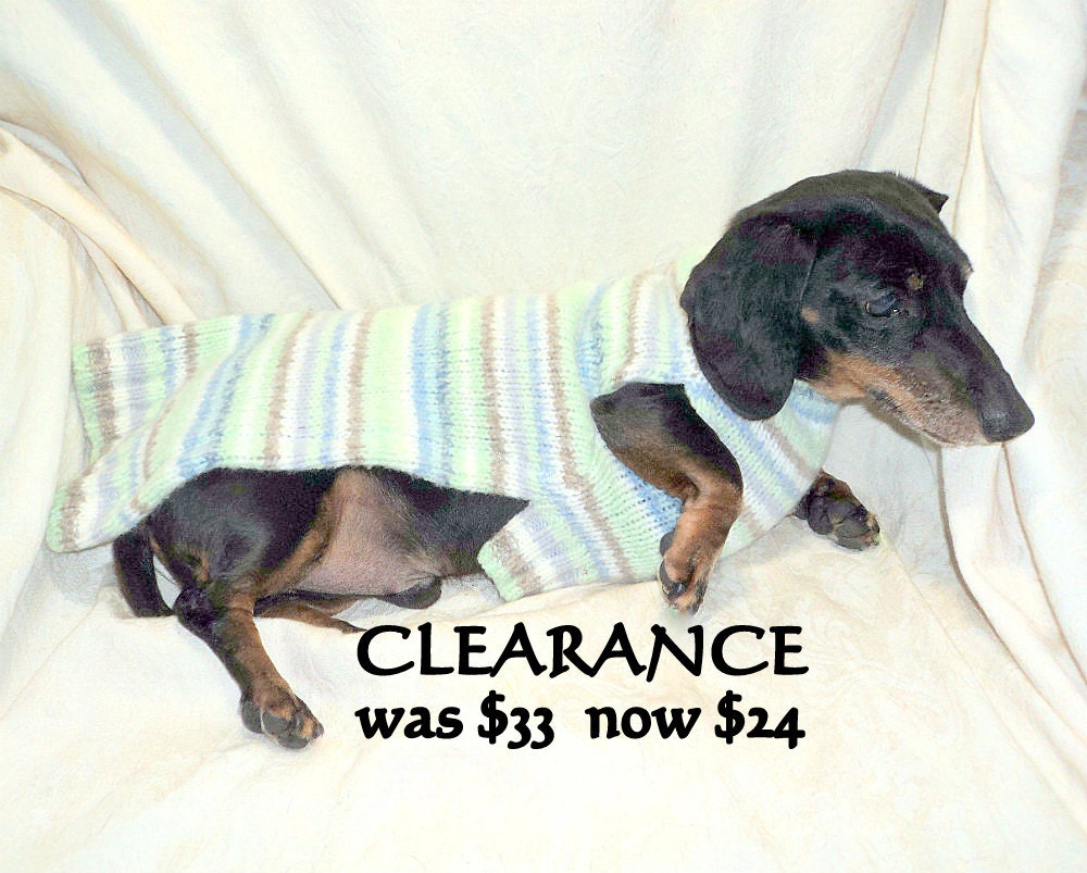 Dachshund sweater jumper warm soft wool blend pets clothing handmade