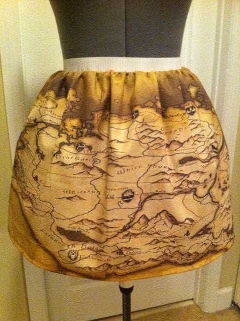 Skyrim inspired full skirt - made to order