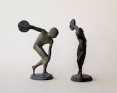 Bronze Discobolus Statue - Greek Discus Thrower - Small