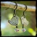 Antiqued Brass Bird Swarovski Earrings