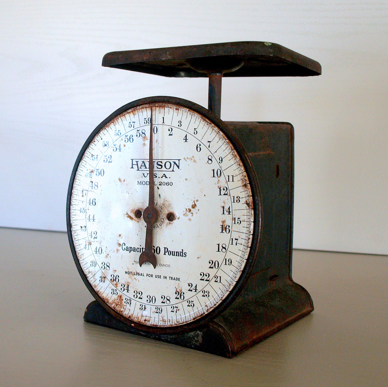 VINTAGE INDUSTRIAL SCALE Hanson 60 Pound by ACESFINDSVINTAGE