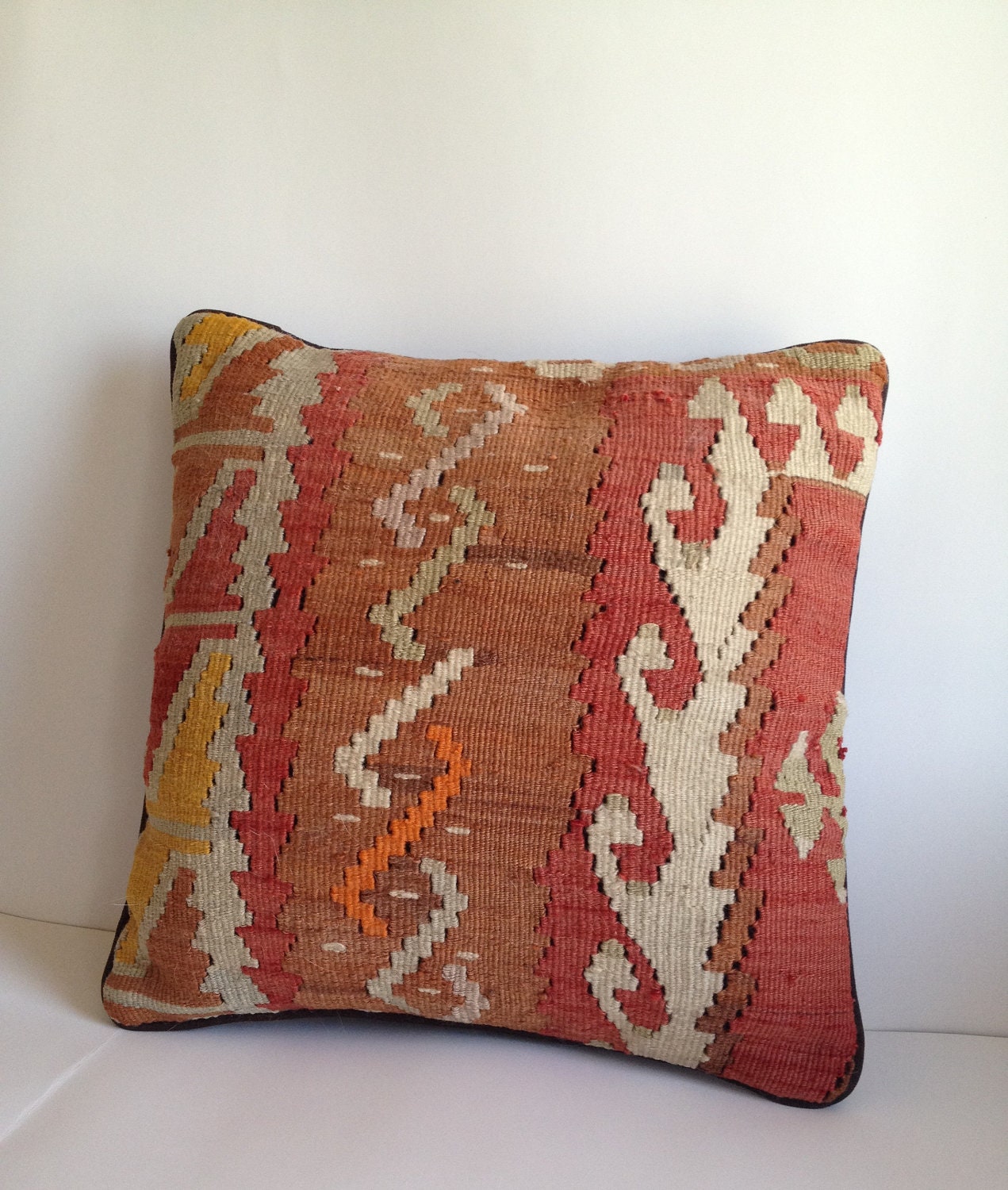 Vintage Kilim Pillow Cover - Handwoven Pillowcase