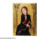 Seated Madonna Original Painting on plaster