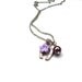 Horseshoe Necklace. Lucky Necklace Polymer Clay Lilac Petite Flower Necklace. Purple Glass Pearl. Charm Necklace. Friendship Bridesmaid Gif