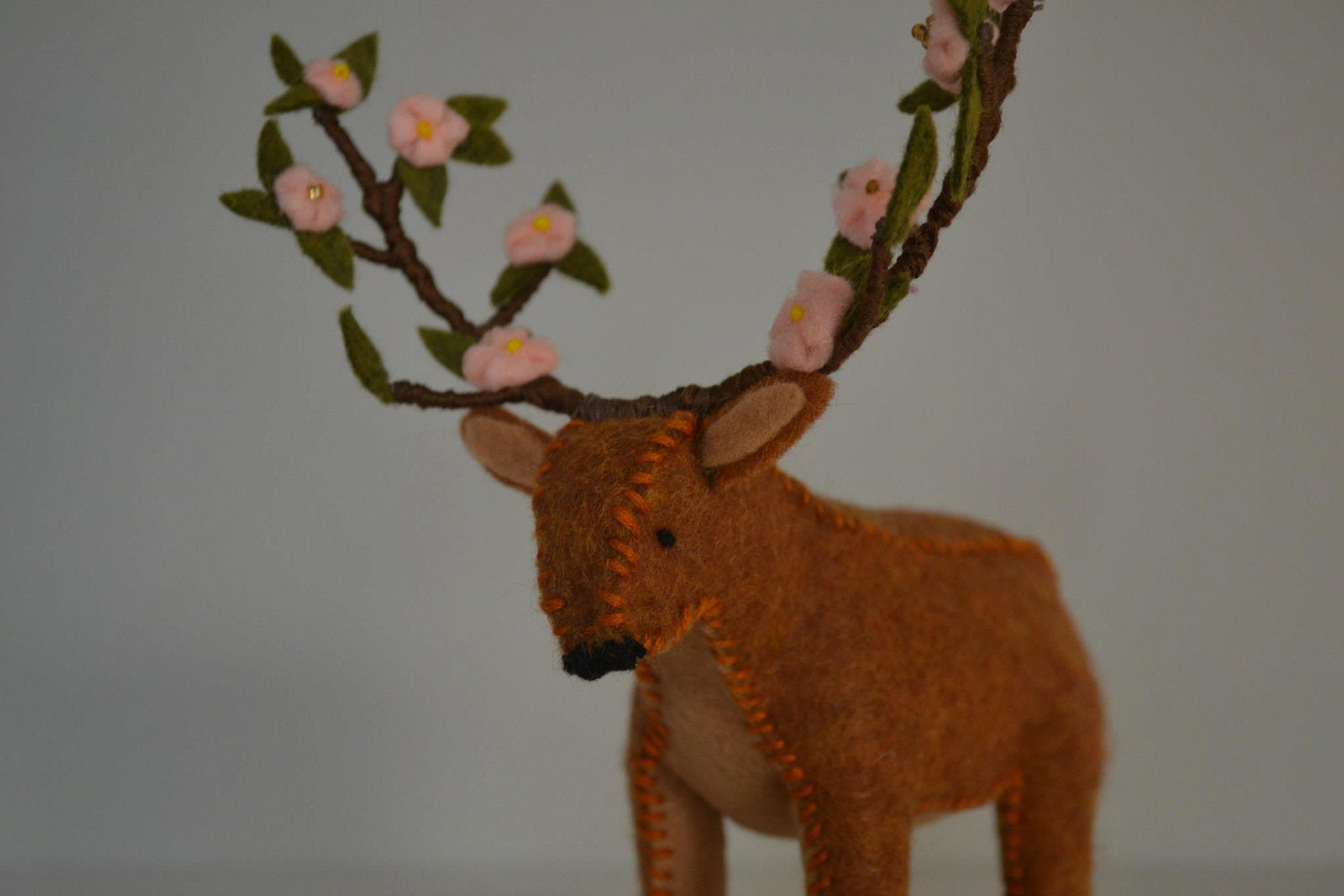 Springtime Deer with Antlers Abloom