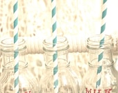 Milk Bottles Set of 6 with Genuine Vintage Milk Bottle Lids