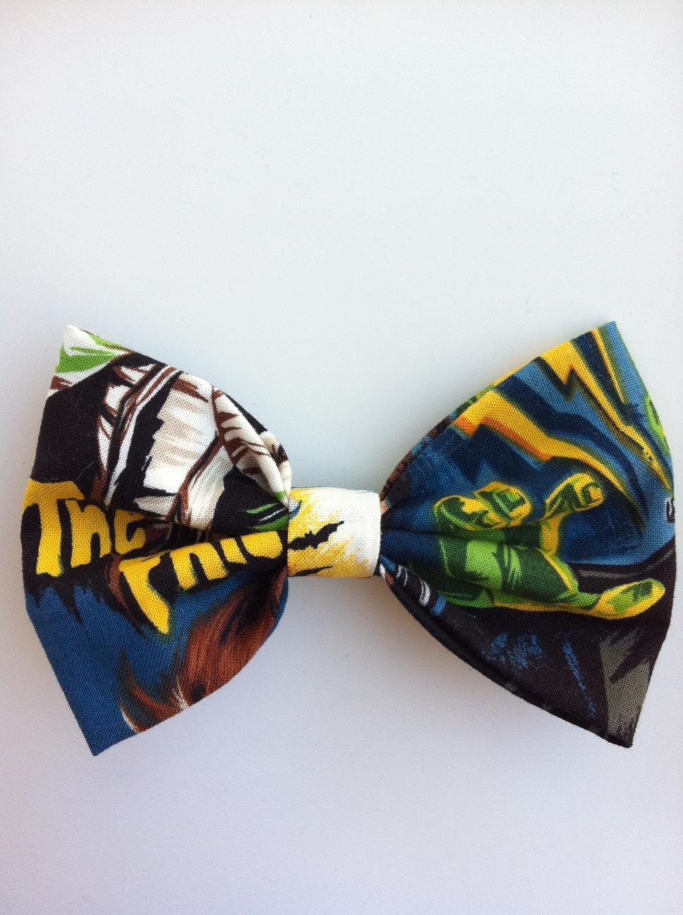 The Fright Monster Movie Fabric Halloween Hair Bow - medium