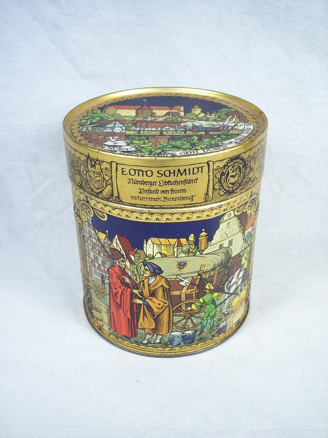 German Honey Gingerbread Spice Cake Cakes Collectible Tin