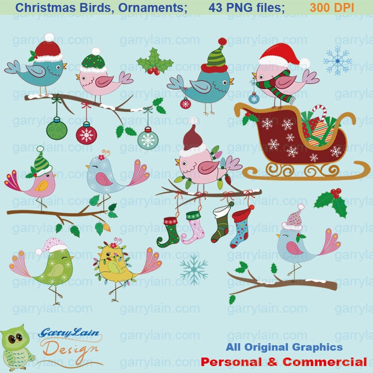 clipart christmas birds - photo #48