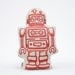 Plush Robot Pillow Screen Print Red Stuffed