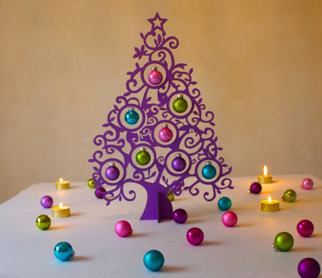 Christmas decoration  curltree 40cm purple - Koelnschaetze