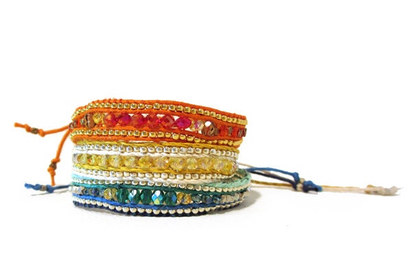 RAINBOW: Custom Made to Order Beaded Friendship Bracelet