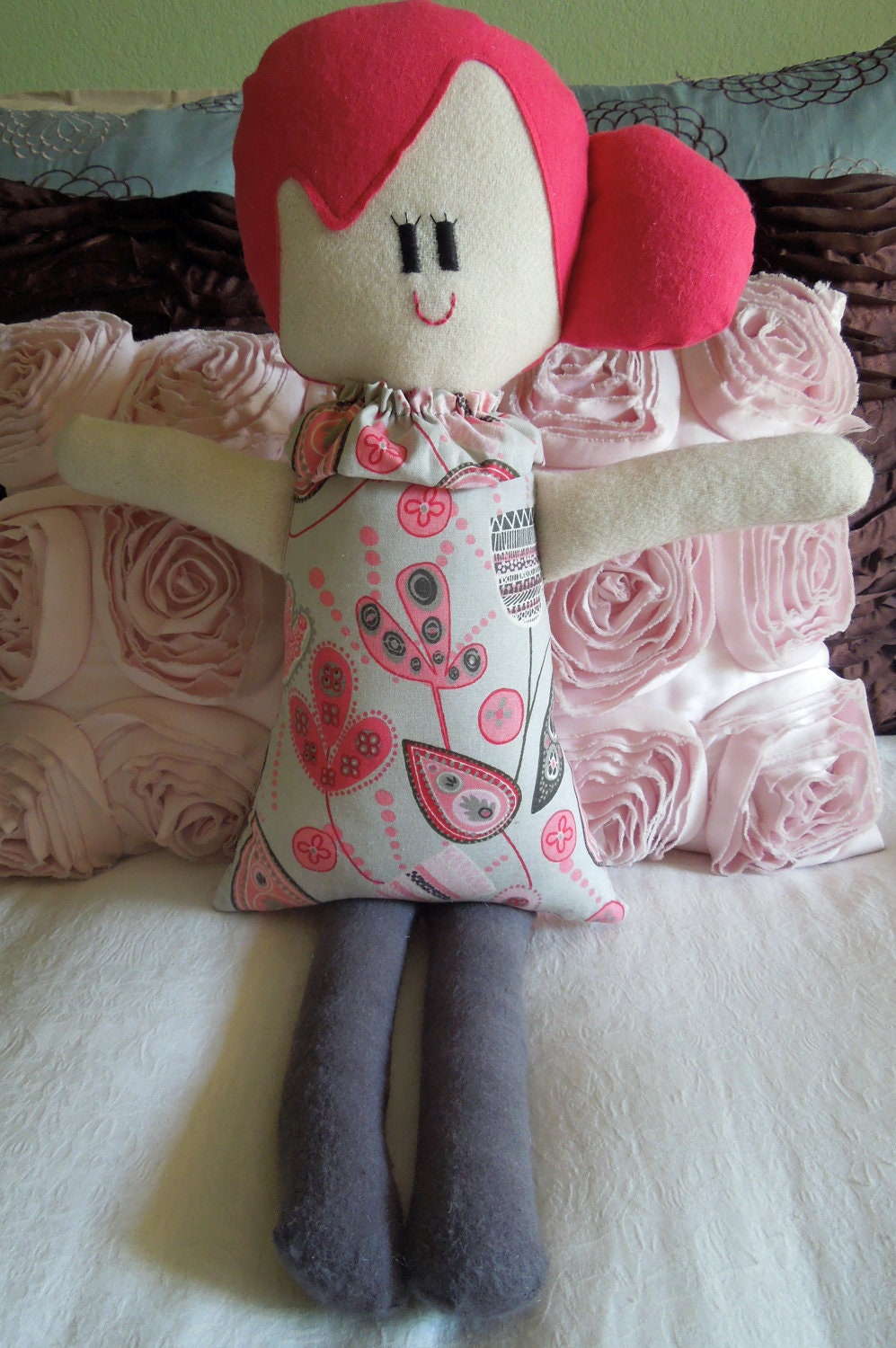 Rag Doll Sewing Pattern and Tutorial Sari Rose Doll digital download