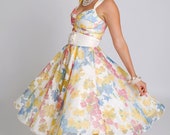 SALE  50's vintage style floral ladies dress - WhyMaryDesigns
