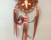 MANDELA - Native American Mohawk with Birch Bark & Bone Carvings.