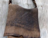 Rustic Chocolate Brown Leather Bag with Character by Stacy Leigh