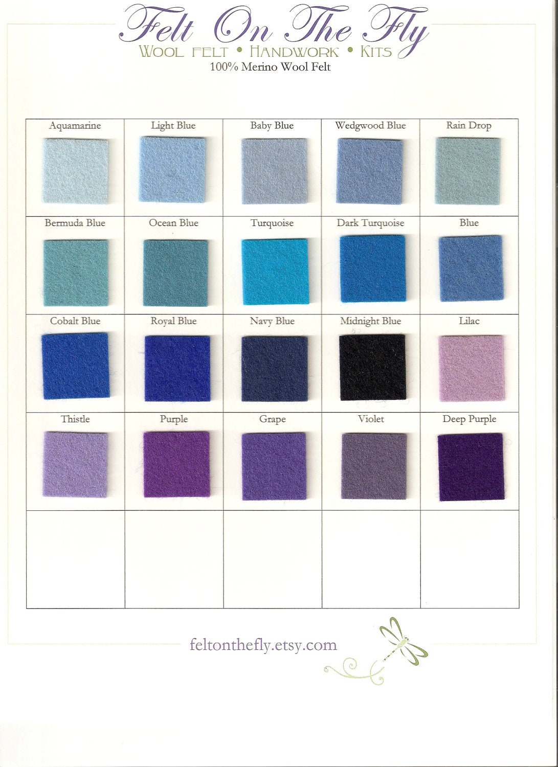 Wool Felt Choose THREE  8 x 12 Craft and Sewing Felt DIY  Pattern Supply