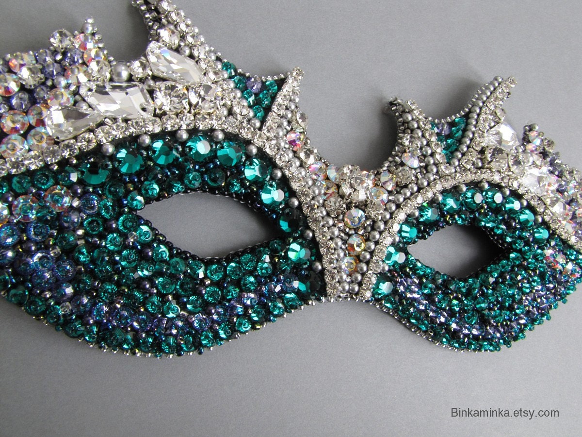 SALE Emerald Crystal Mask