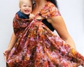 Baby Ring Sling Carrier -- Happy Thoughts :) Batik extra Superwide - Ready to Ship in Standard or Tall