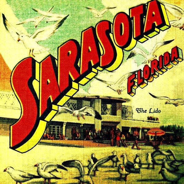 SARASOTA photograph 20x20 art photo retro vintage Florida beach house print 1940s coastal living summer beach lover gift Nostalgia