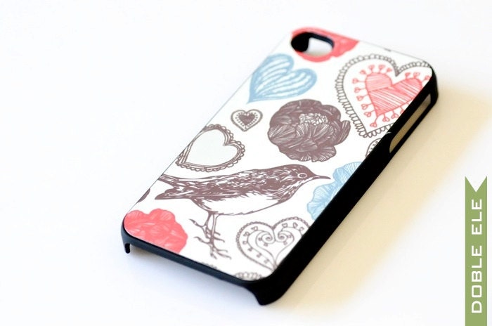 Bird iPhone Case - Flower & Heart