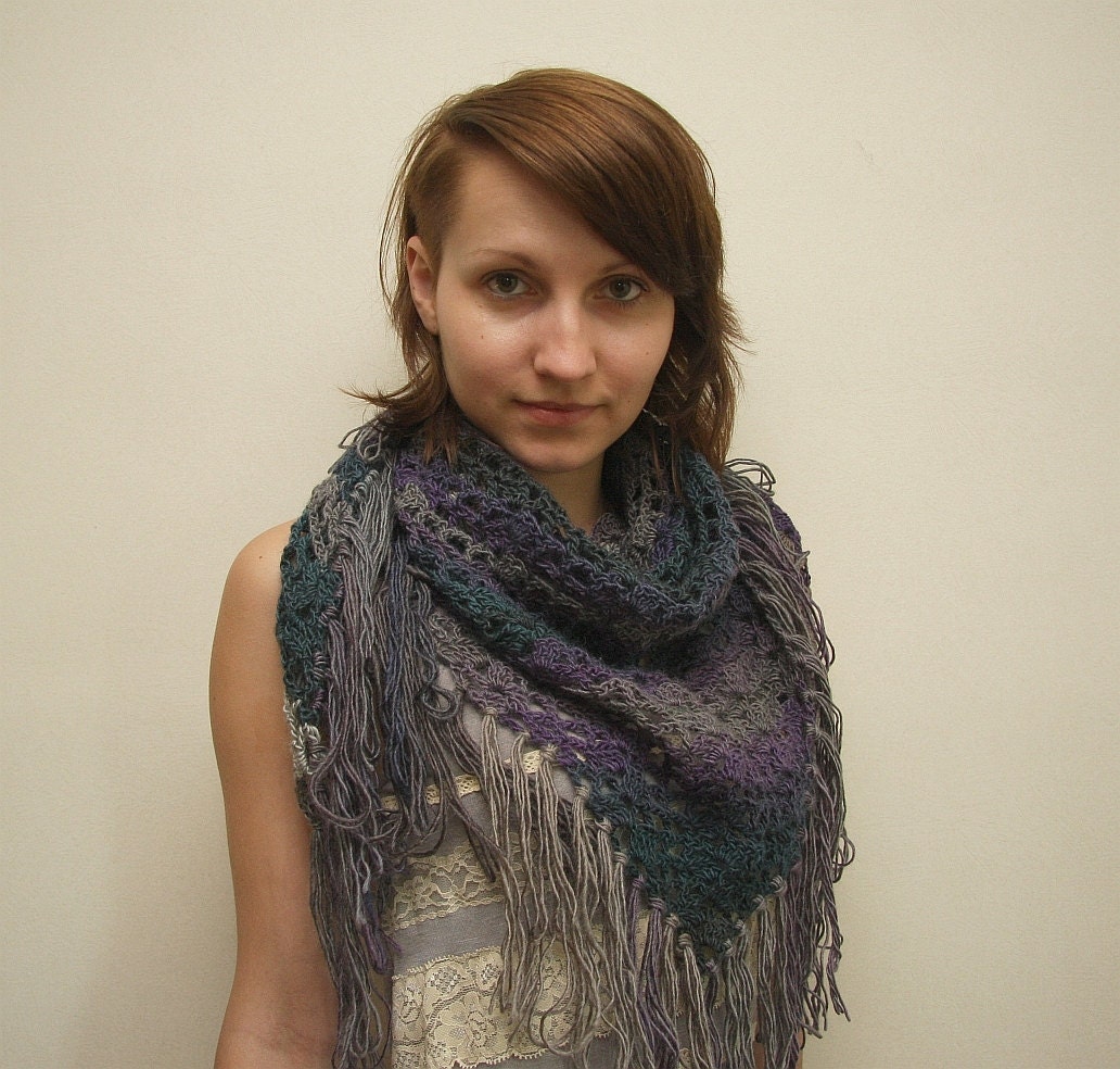 Crochet Pattern PDF - Catalonia Nights Shawl - Crochet Triangle Shawl Pattern instant download